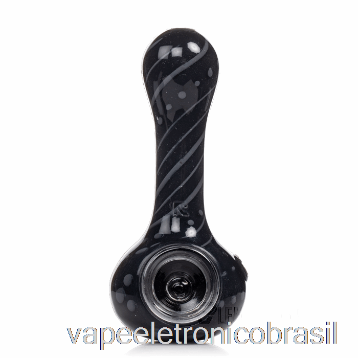 Vape Recarregável Eyce Oraflex Colher De Silicone Floral Preto / Cinza